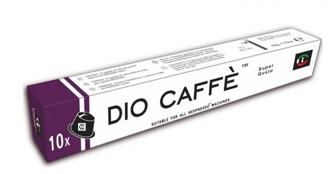 Капсулы Dio Caffe Super Gusto — обзор производителя