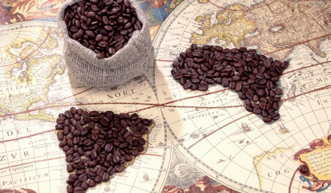 Карта кофе