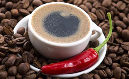 Coffee with pepper