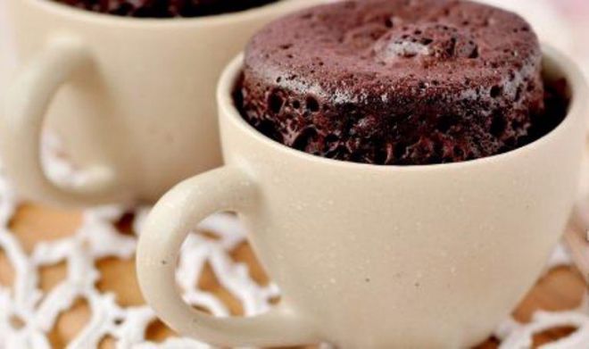 Кофейно-шоколадный кекс в микроволновке - рецепт
