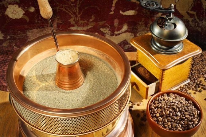 Песок для приготовления кофе