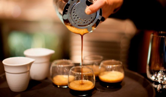 Приготовление кофе коретто